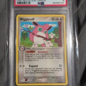 Pokemon Wigglytuff Card - Pink and Green